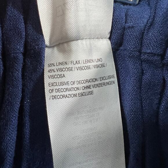 Isaac Mizrahi LIVE! Bridgehampton Linen Blend Pants Midnight Navy, Reg 12 - Picture 9 of 9